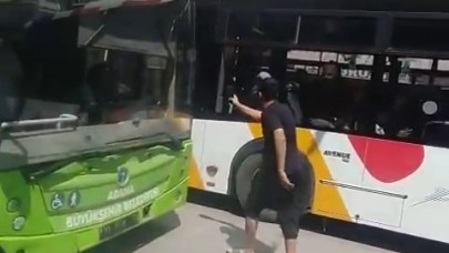 Ters yöne girdi, kadın otobüs şoförüne zorluk yaşattı