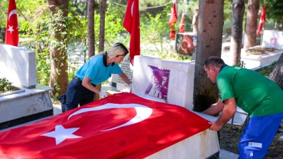 Kadifekale Şehitliği’nde saygı ve vefa mesaisi