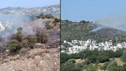 Bodrum'da maki yangını