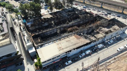 Yangındaki büyük hasar gün aydınlanınca ortaya çıktı