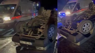 Karabük’te otomobil, takla atıp ters döndü: 4 yaralı