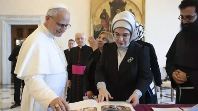 Emine Erdoğan, Papa 14’üncü Leo ile görüştü