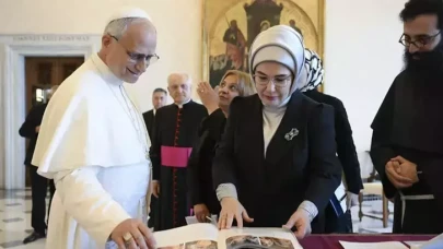 Emine Erdoğan, Papa 14’üncü Leo ile görüştü