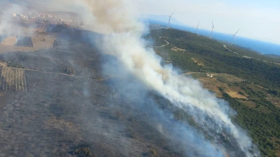 Çeşme ve Ödemiş'te orman yangınları devam ediyor