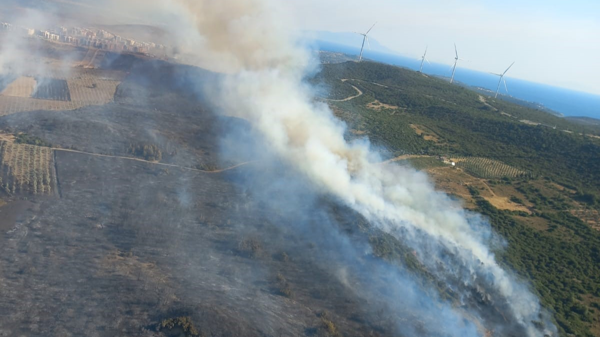 Çeşme ve Ödemiş'te orman yangınları devam ediyor
