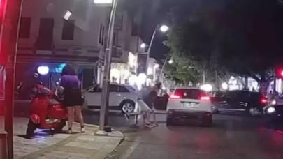 Bodrum’da sürücülerin yol verme kavgası