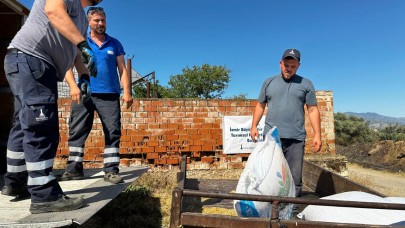 Büyükşehir'den yangın bölgesine yem desteği