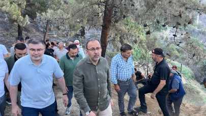 Kasapoğlu, yangın bölgesinde incelemelerde bulundu