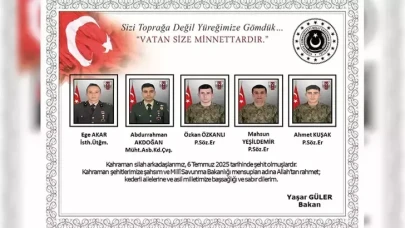 MSB: Metan gazından etkilenip şehit olan personel sayısı 12'ye yükseldi