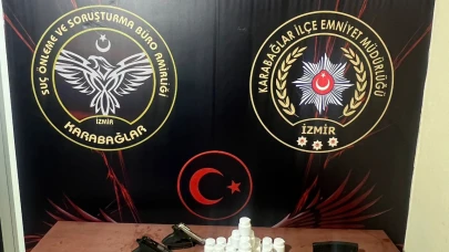 İzmir’de uyuşturucu ve silah kaçakçılığı: 2 gözaltı
