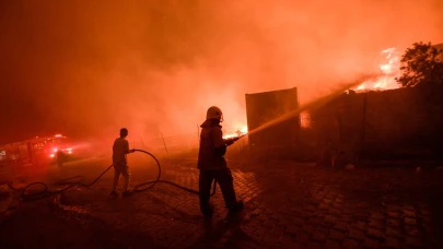 Yangınları söndürmek için canlarını siper ettiler