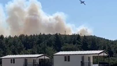 Urla'da makilik alanda korkutan yangın