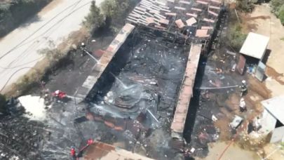 Çıkan yangında yediemin deposu kullanılamaz hale geldi