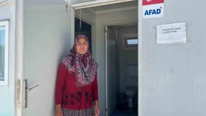 Yangın sonrası kurulan konteynır kentte rahat ve güvenli hayat