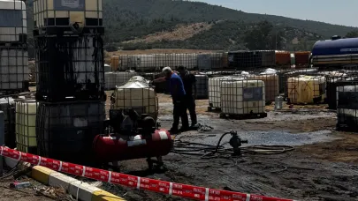 Torbalı’da kaçak akaryakıt toplama alanında patlama