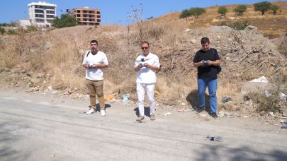 Seferihisar'da drone destekli kaçak hafriyat denetimi