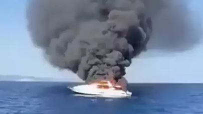 İbiza açıklarında lüks yat yandı