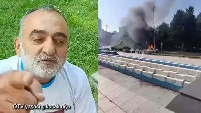 TBMM önünde otomobilini yakan şüpheli tutuklandı