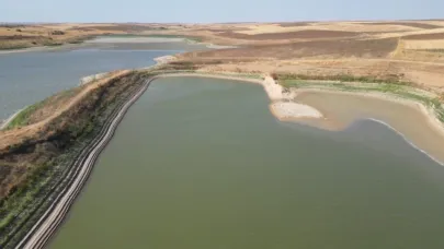Tekirdağ’da barajda adacıklar oluştu