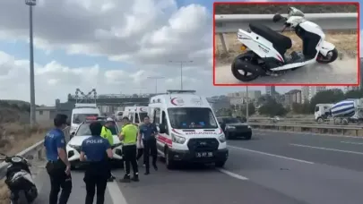 Başakşehir'de hafif ticari araç ile motosiklet çarpıştı