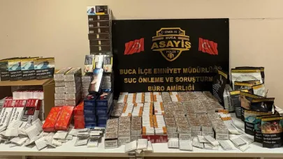 İzmir’de kaçak sigara ve tütün operasyonu