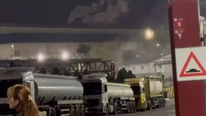 Kimyasal yüklü tankerdeki sızıntı ekipleri harekete geçirdi