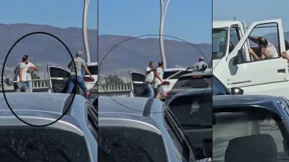 Trafikte yaşanan kürekli kavga
