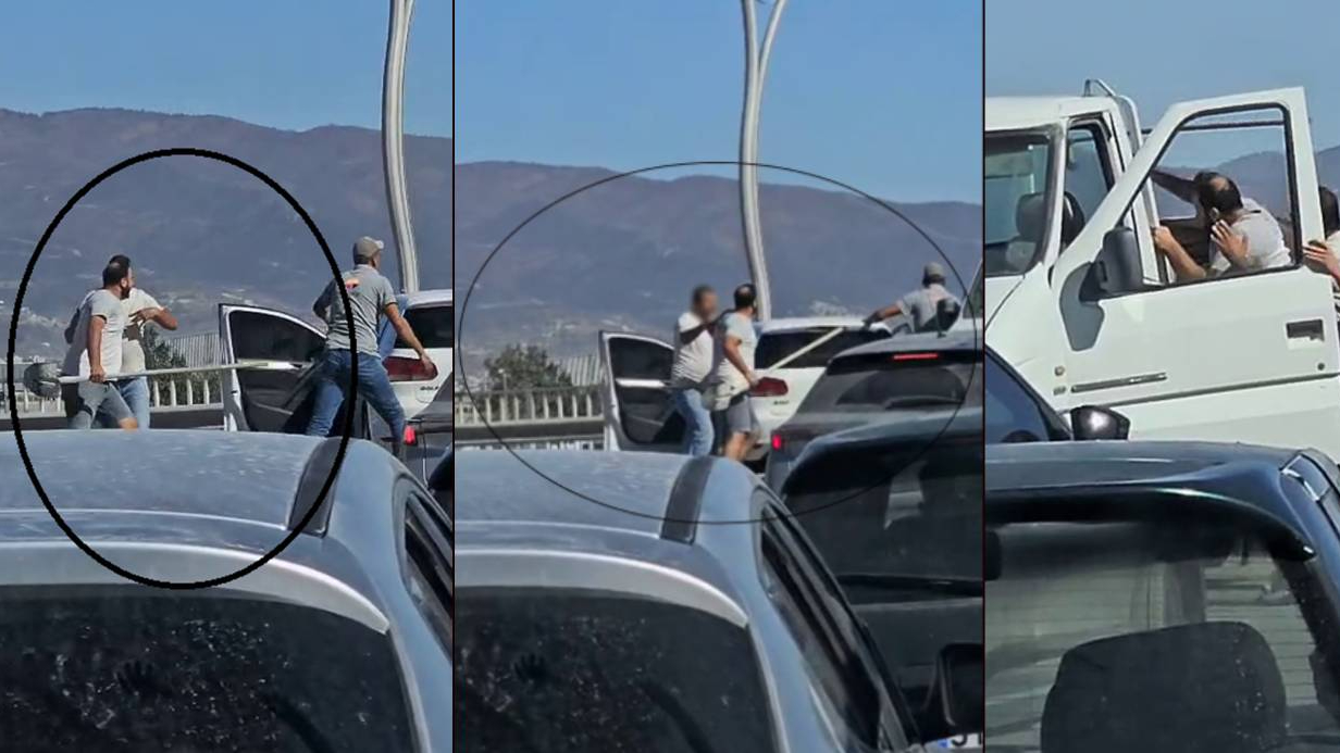 Trafikte yaşanan kürekli kavga