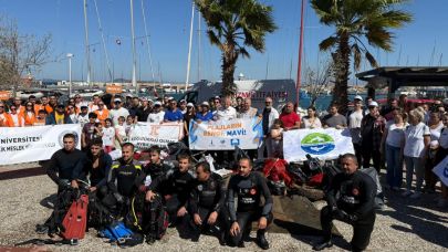 Urla'da kıyı ve deniz temizliği yapıldı