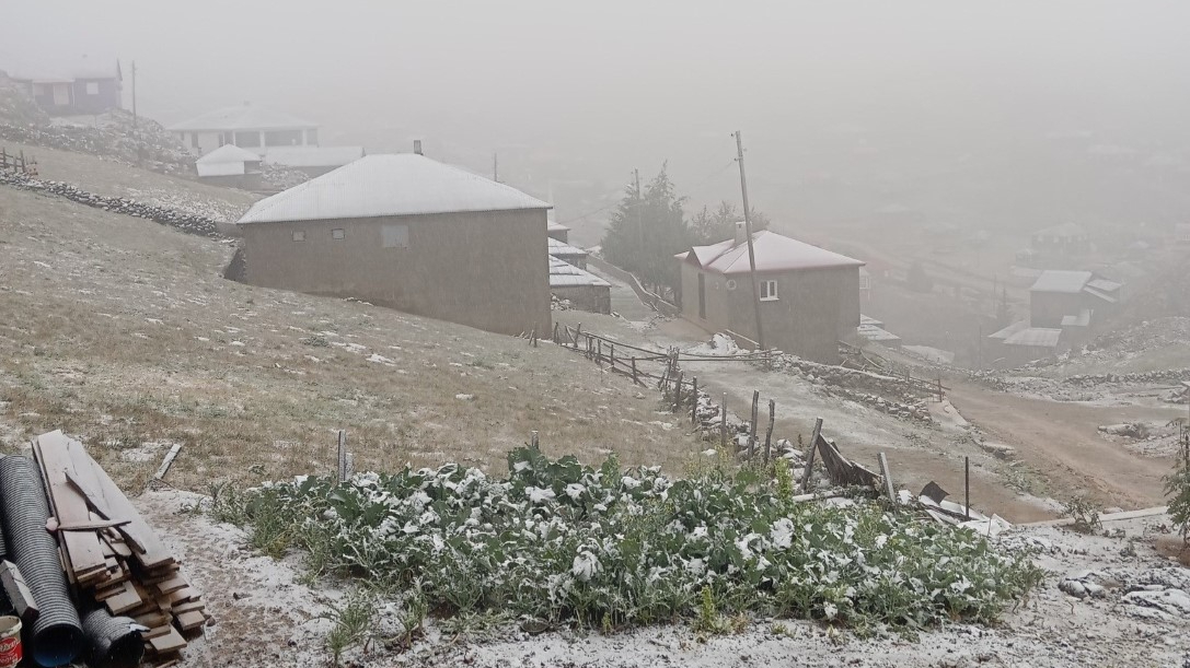 Doğu Karadeniz’in sahili ve iç kesimlerindeki şiddetli yağış yerini zirvelerde kara bıraktı