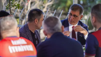 Başkan Tugay İtfaiye Haftası’nda itfaiye personeli ile buluştu