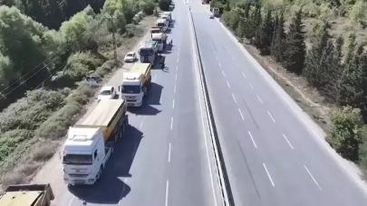Arnavutköy'de hafriyat kamyonlarına denetim