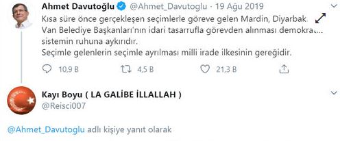 Davutoğlu'na yönelik çirkin ifadelere tepki