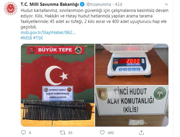 Milli Savunma Bakanlığı'ndan sınır illere operasyon