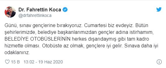 Bakan Koca'dan belediye başkanlarına sınav çağrısı