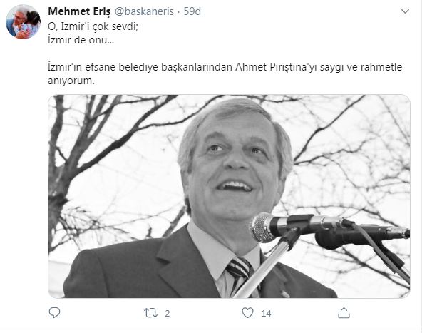 İZMİR AHMET PİRİŞTİNA'YI ANDI