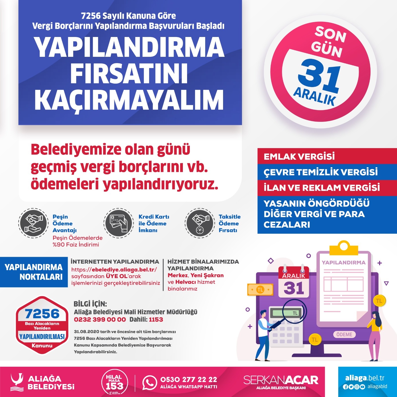 VERGİ YAPILANDIRMA İŞLEMLERİ DEVAM EDİYOR