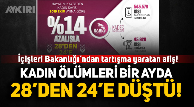İçişleri Başkanlığın'a afiş tepkisi