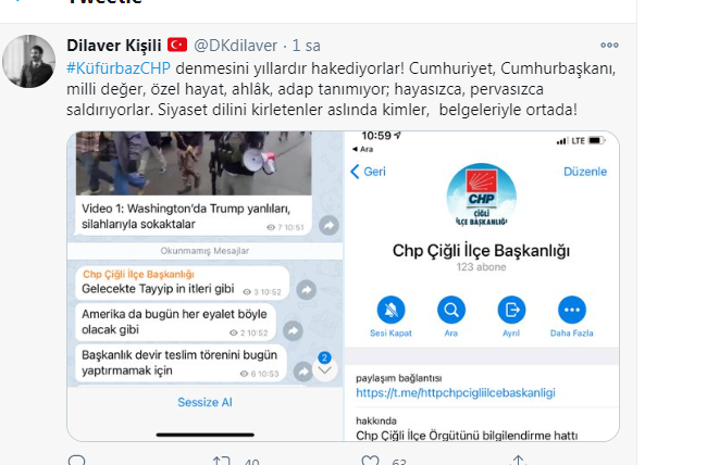 CHP ÇİĞLİ GRUBUNDA KÜFÜRBAZ PAYLAŞIMLAR