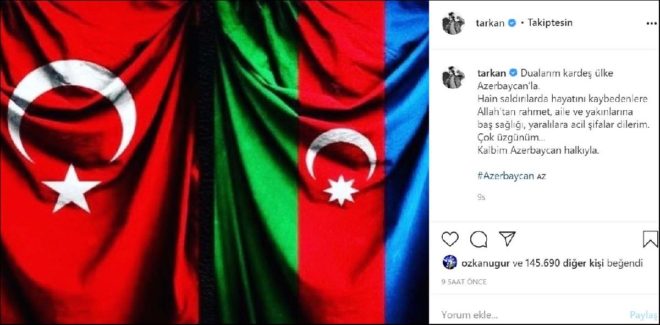 Tarkan’dan Azerbaycan paylaşımı