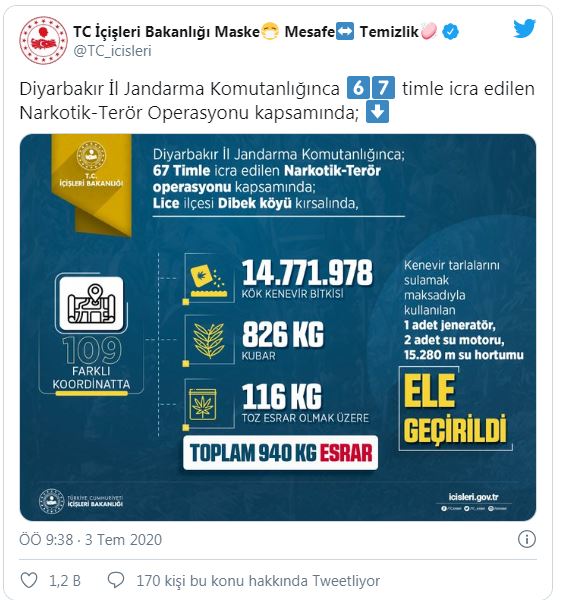 Diyarbakır'da yüklü miktarda esrar ve Hint keneviri ele geçirildi