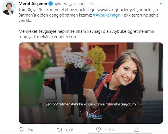 AYBUKE ÖĞRETMEN ÖLÜM YIL DÖNÜMÜNDE UNUTULMADI