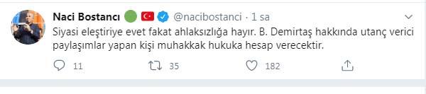Naci Bostancı'dan Başak Demirtaş hakkında açıklama