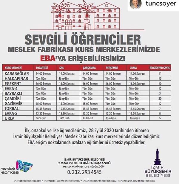 İZMİRLİ ÖĞRENCİLERE MÜJDE!