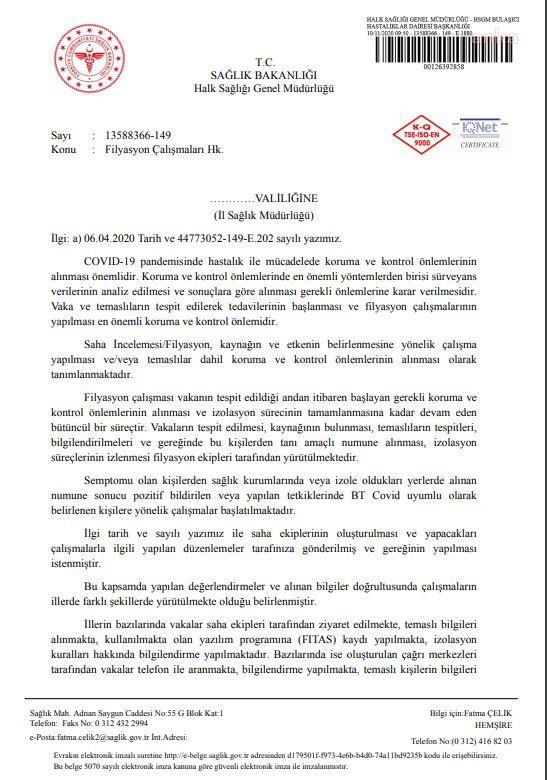 Sağlık Bakanlığı'ndan yeni koronavirüs genelgesi