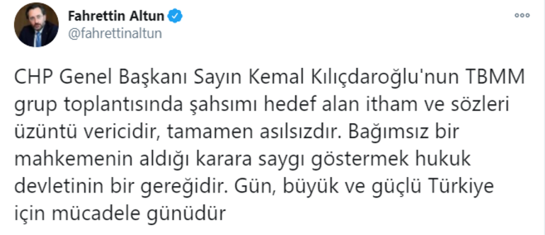 İletişim Başkanı'ndan Kılıçdaroğlu'na cevap