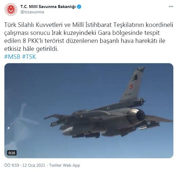 8 PKK'lı terörist etkisiz hale getirildi