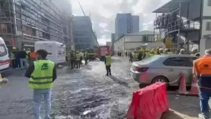 Bahçelievler'de inşaatın yük asansörü düştü
