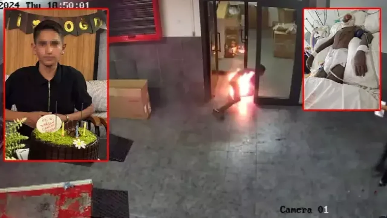 İş arkadaşının çıraklık öğrencisini benzin döküp ateşe verdiği iddiası