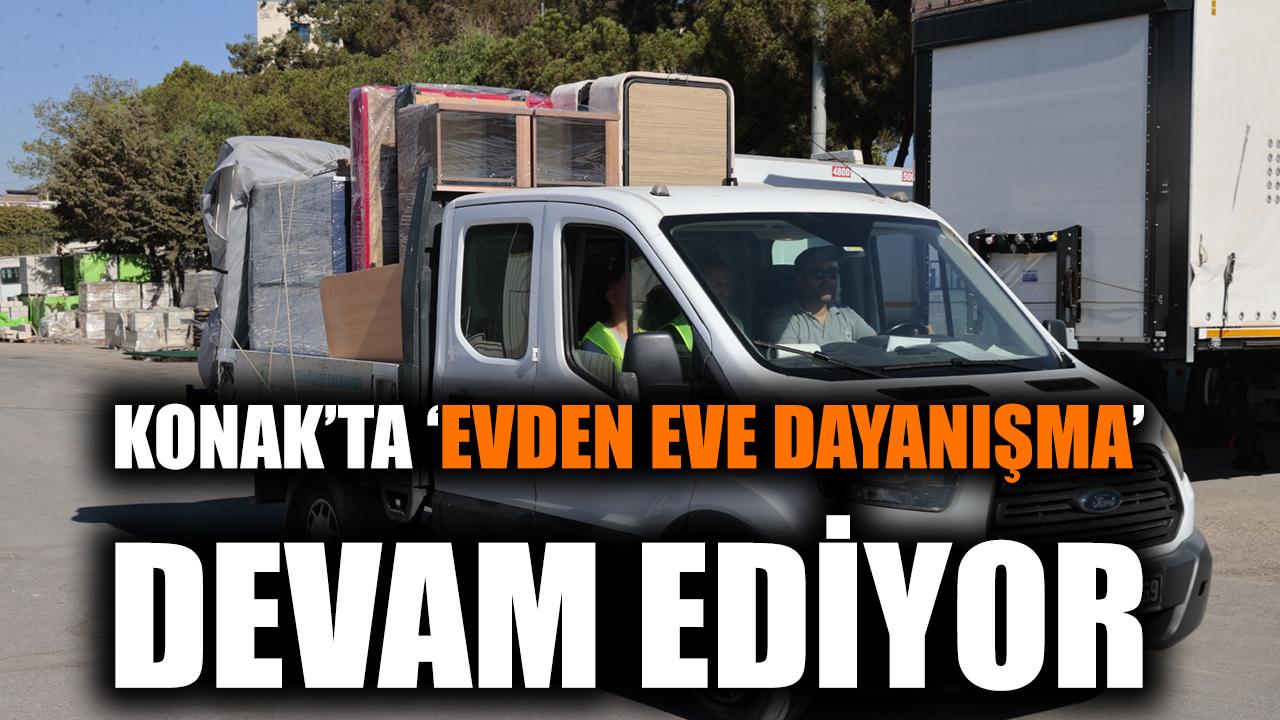 Konak’ta ‘Evden Eve Dayanışma’ devam ediyor